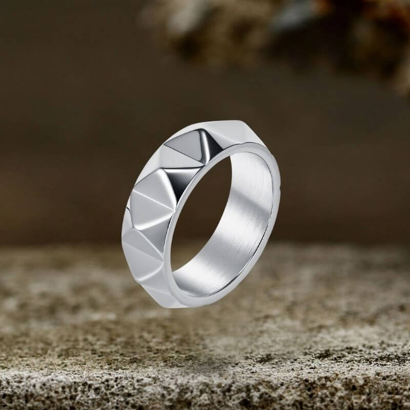 Simple Tapered Self-Defense Stainless Steel Ring | Gthic.com
