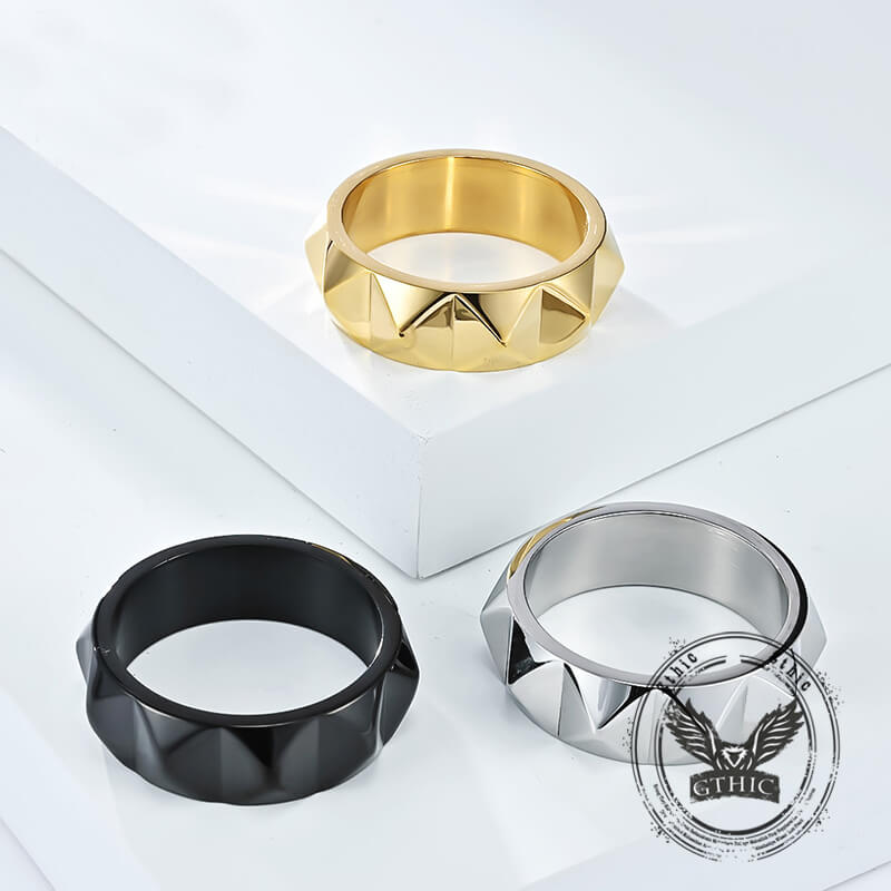 Simple Tapered Self-Defense Stainless Steel Ring | Gthic.com