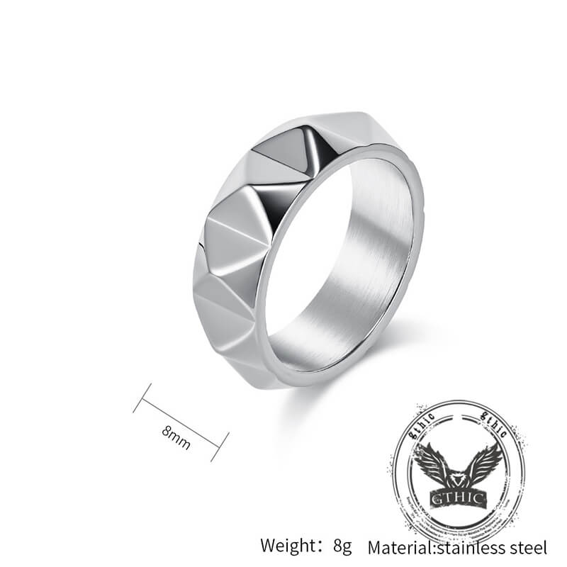 Simple Tapered Self-Defense Stainless Steel Ring