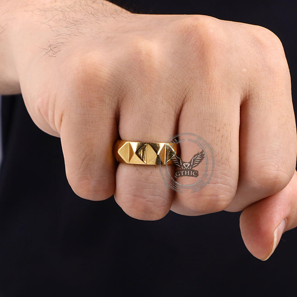 Simple Tapered Self-Defense Stainless Steel Ring | Gthic.com