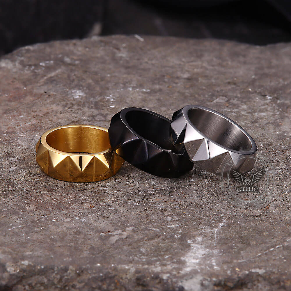 Simple Tapered Self-Defense Stainless Steel Ring | Gthic.com