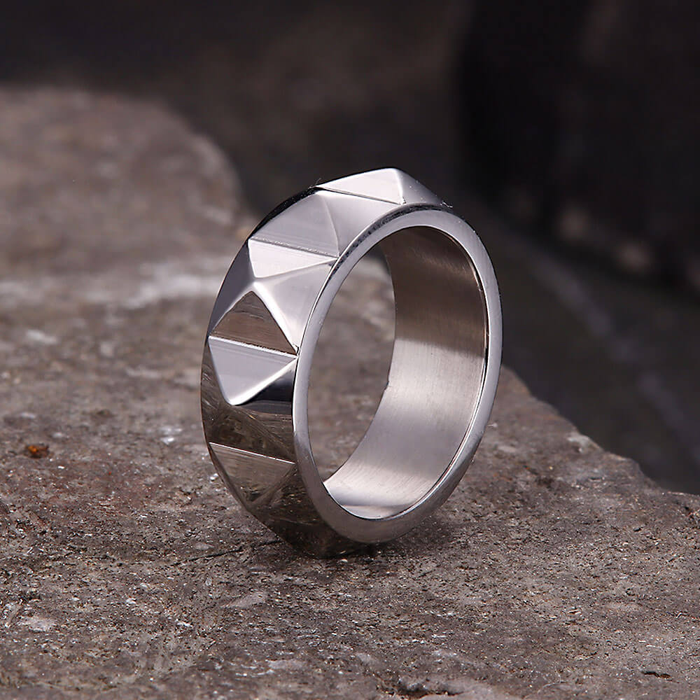 Simple Tapered Self-Defense Stainless Steel Ring