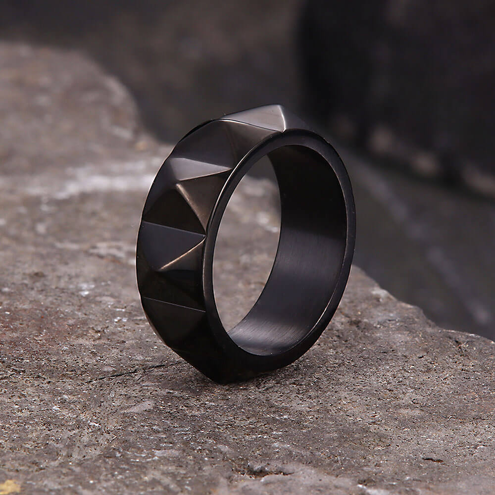 Simple Tapered Self-Defense Stainless Steel Ring
