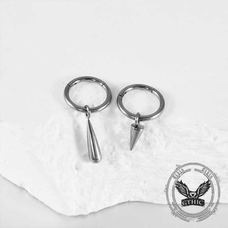 Simple Teardrop Tapered G23 Titanium Piercing Earrings