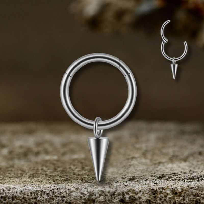 Simple Teardrop Tapered G23 Titanium Piercing Earrings