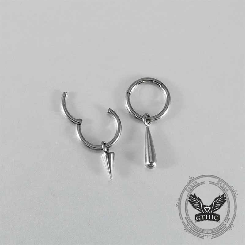 Simple Teardrop Tapered G23 Titanium Piercing Earrings