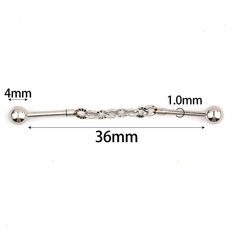 Simple Thread Chain Stainless Steel Industrial Piercing