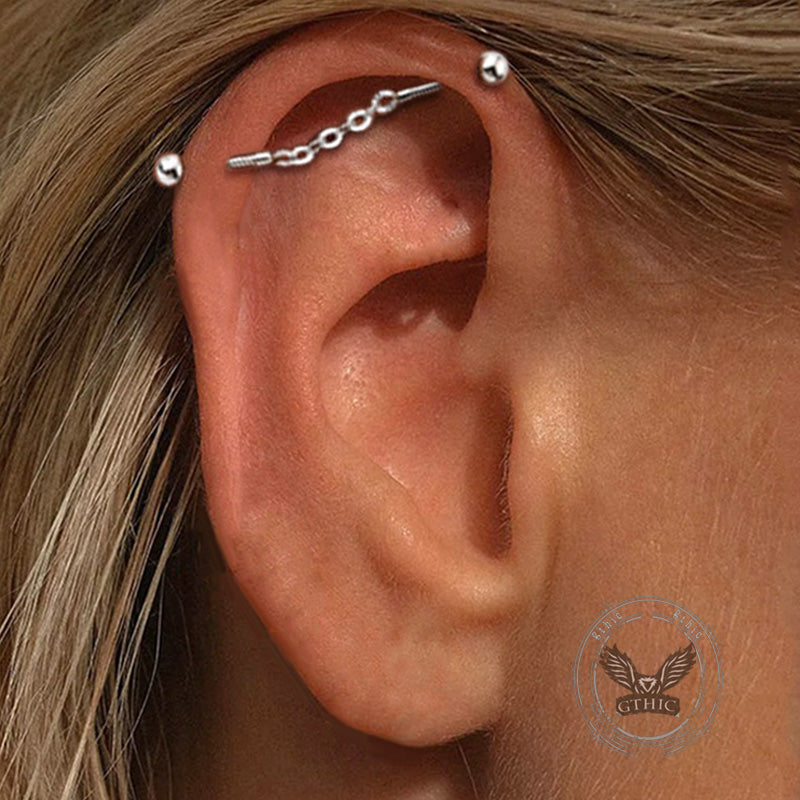 Simple Thread Chain Stainless Steel Industrial Piercing