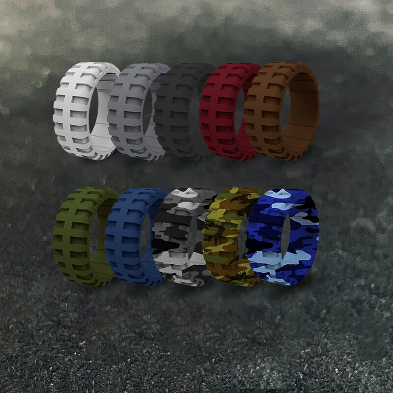 Simple Tire Pattern Silicone Ring | Gthic.com