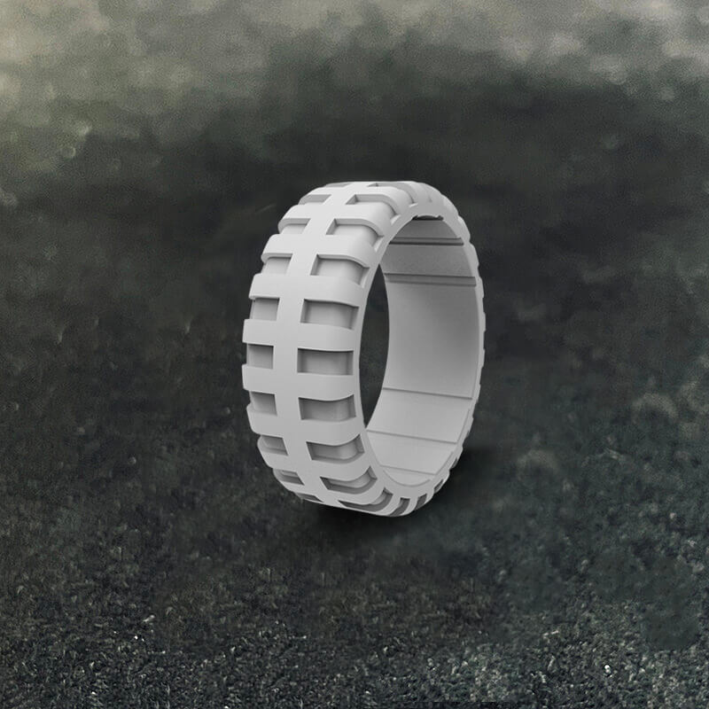Simple Tire Pattern Silicone Ring | Gthic.com