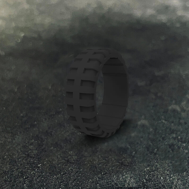 Simple Tire Pattern Silicone Ring | Gthic.com