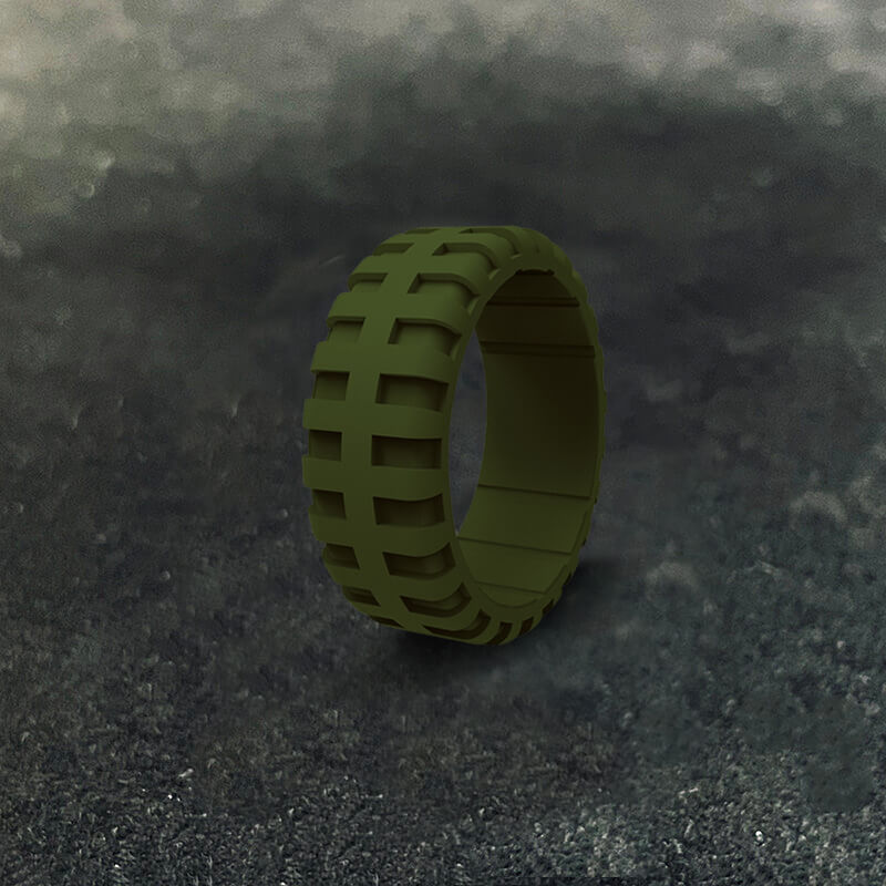 Simple Tire Pattern Silicone Ring | Gthic.com