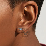 Simple Triple Moon Goddess Stainless Steel Earrings | Gthic.com