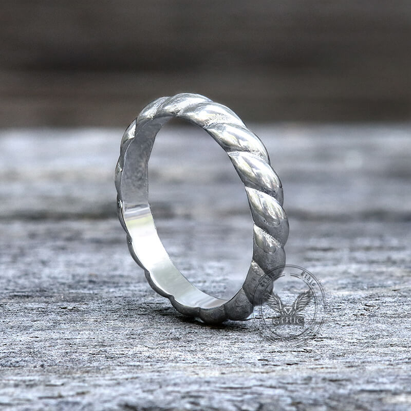 Simple Twist Stainless Steel Ring | Gthic.com