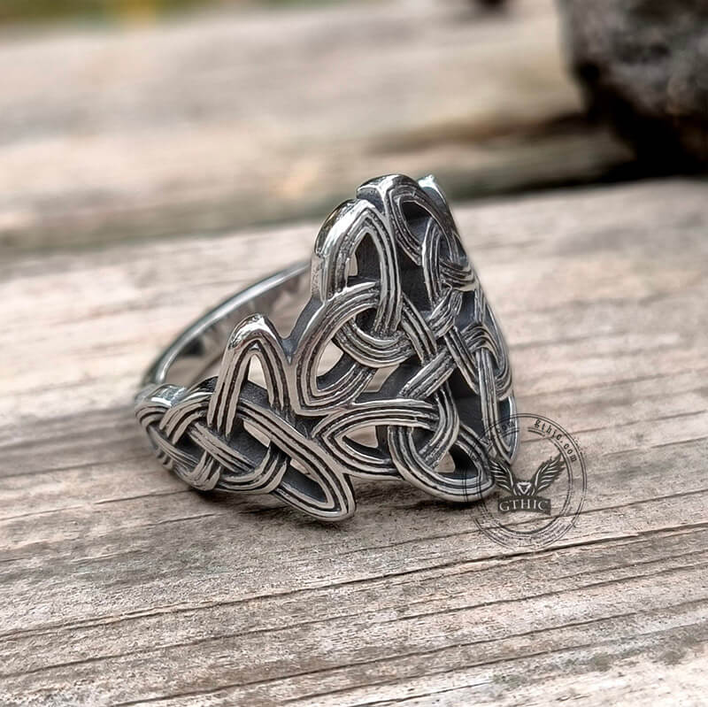 Simple Viking Celtic Knot Stainless Steel Ring