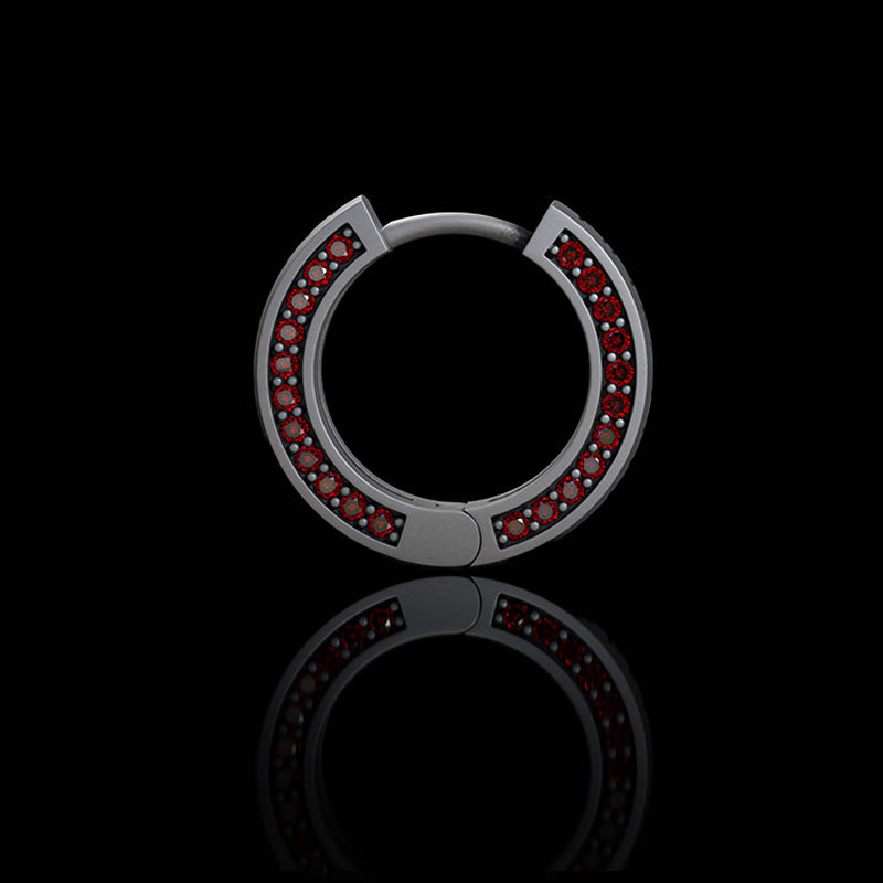 Simple Viking Runes Zircon Sterling Silver Stud Earrings | Gthic.com