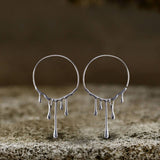 Simple Water Drop Shape Stainless Steel Retro Earrings 01 | Gthic.com