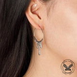 Simple Water Drop Shape Stainless Steel Retro Earrings 02 | Gthic.com