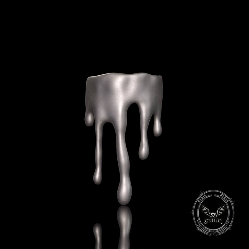 Simple Water Drop Shape Sterling Silver Ring