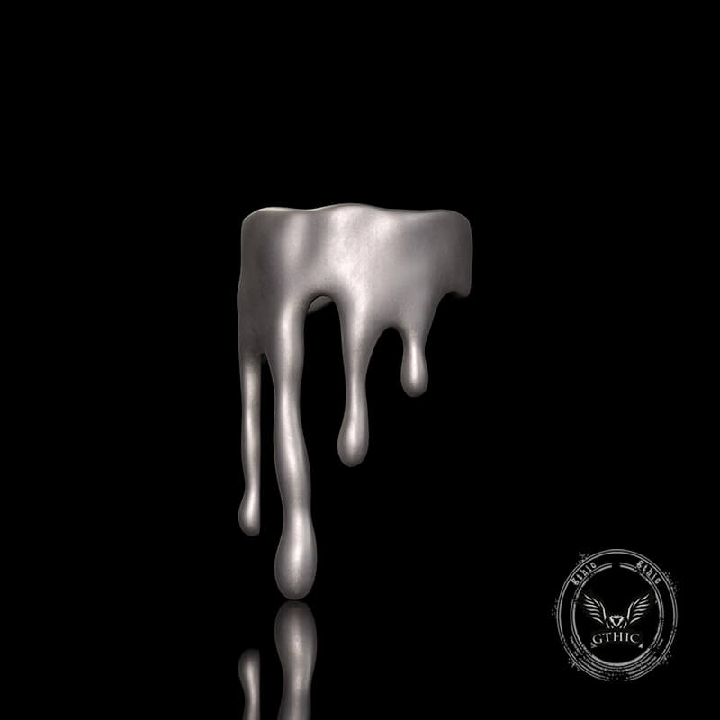 Simple Water Drop Shape Sterling Silver Ring