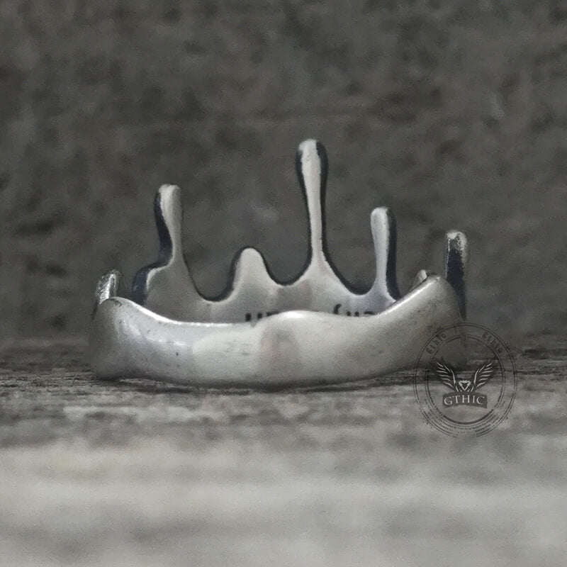 Simple Water Drop Shape Sterling Silver Ring