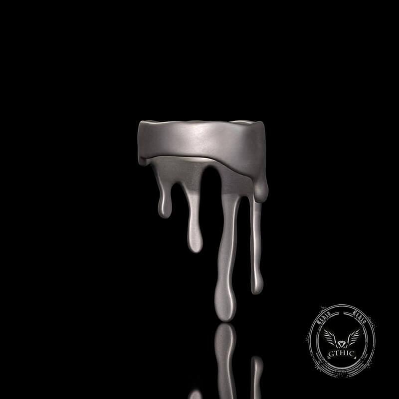 Simple Water Drop Shape Sterling Silver Ring