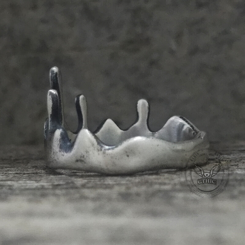 Simple Water Drop Shape Sterling Silver Ring