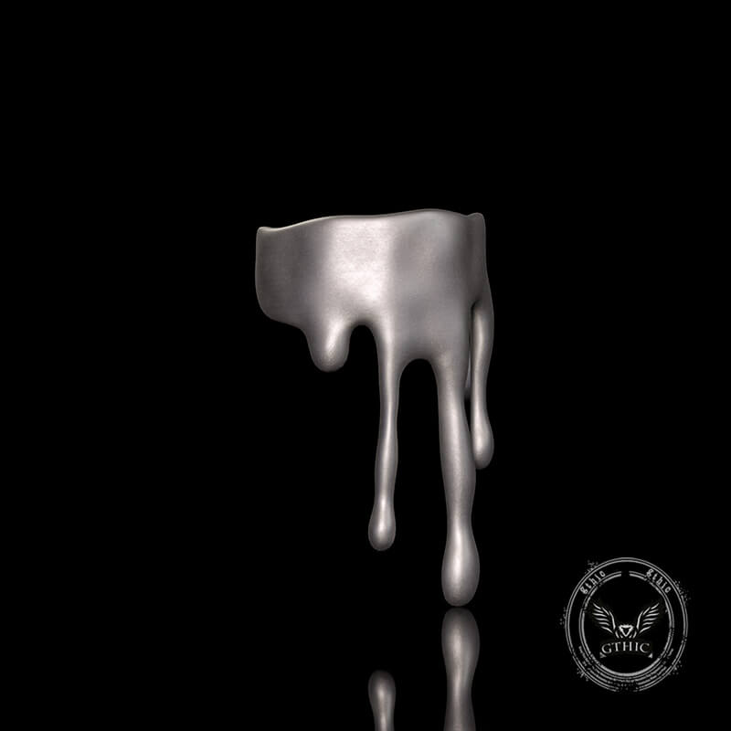 Simple Water Drop Shape Sterling Silver Ring