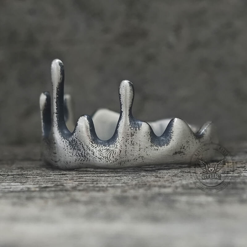 Simple Water Drop Shape Sterling Silver Ring