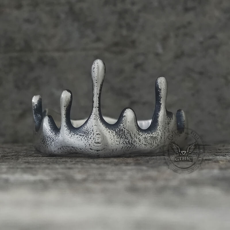 Simple Water Drop Shape Sterling Silver Ring