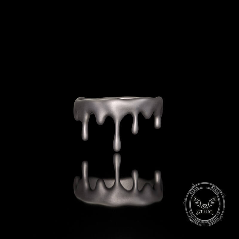 Simple Water Drop Shape Sterling Silver Ring 01 | Gthic.com