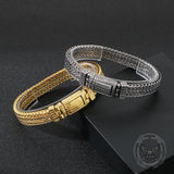 Simple Wheat Braided Stainless Steel Bracelet | Gthic.com