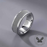 Simple Woven Mesh Design Stainless Steel Ring 03 | Gthic.com