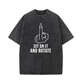 Sit On It And Rotate Vintage Washed T-shirt Vest Top | Gthic.com