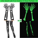 Skeleton Bones Luminous Gloves Socks Set | Gthic.com