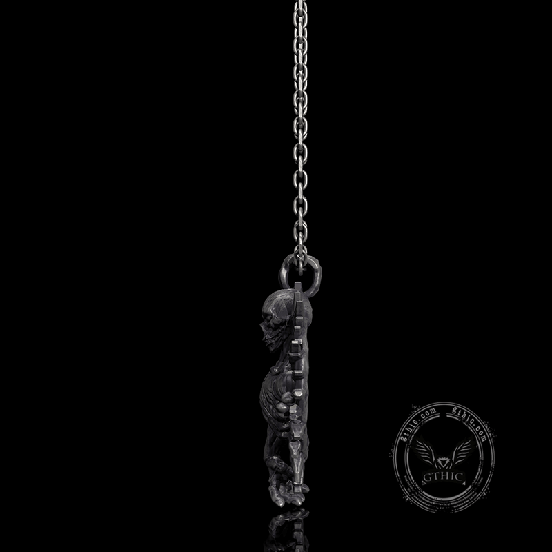 Skeleton Bones Sterling Silver Skull Pendant | Gthic.com