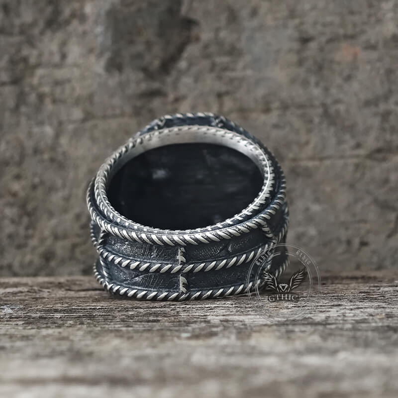 Bague tête de mort en argent sterling Skeleton Bones