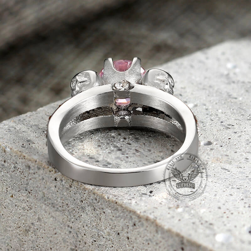 Skeleton Guard Zircon Stainless Steel Skull Ring