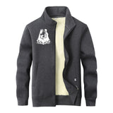 Skeleton Wedding Stand Collar Zip Cardigan