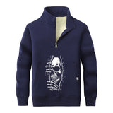 Skeletons in the Crack Stand Collar Zip Sweatshirt | Gthic.com