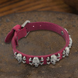 Skull Alloy Leather Punk Bracelet | Gthic.com