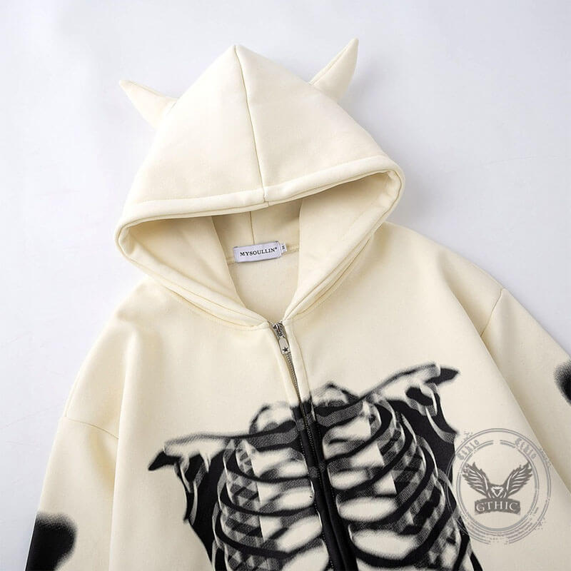 Skull Body Personalized Hoodie Coat