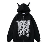 Skull Body Personalized Hoodie Coat/Gthic.com