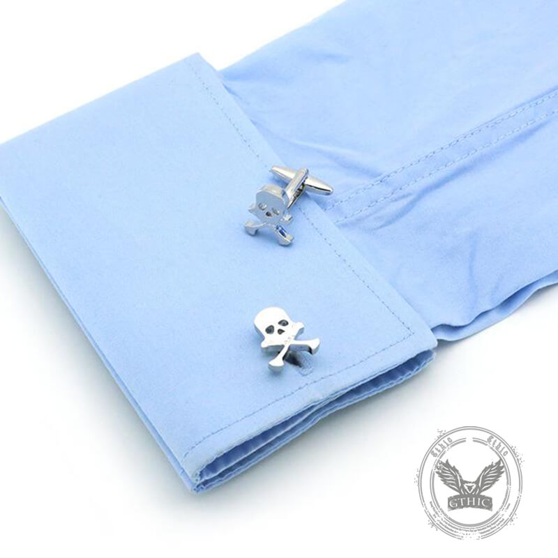 Skull Bones Halloween Gothic Copper Cufflinks | Gthic.com