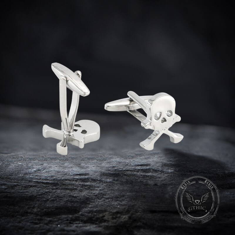 Pirata Con Cappello Gemelli In Ottone Con Teschio