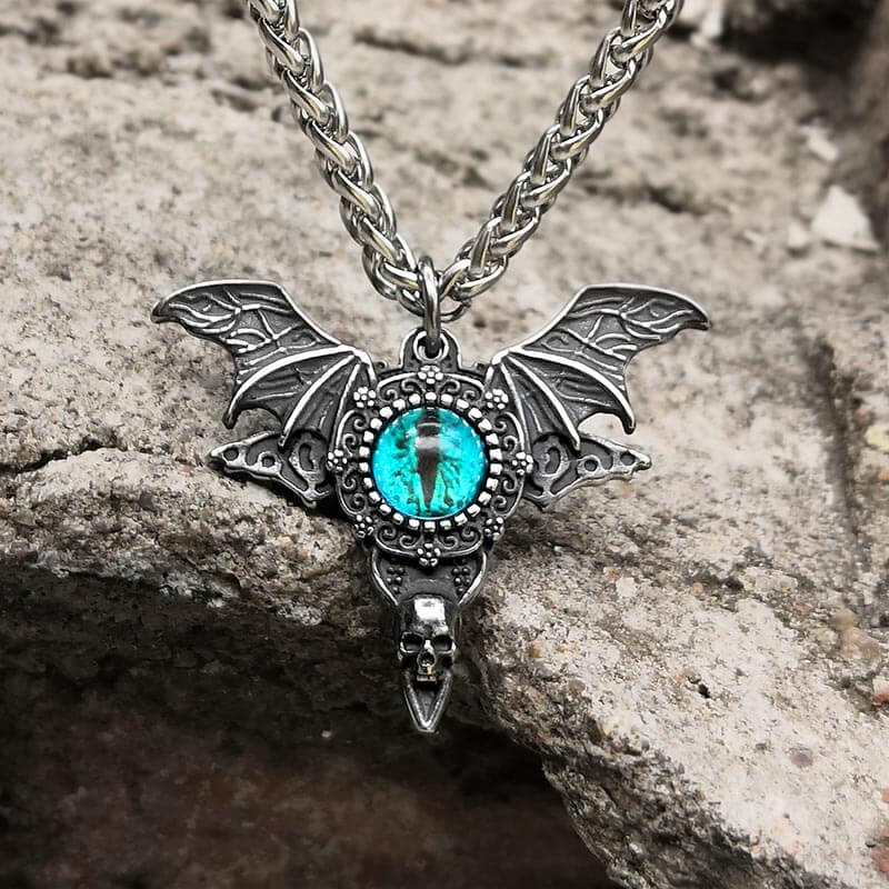 Skull Butterfly Demon Eye Stainless Steel Pendant | Gthic.com