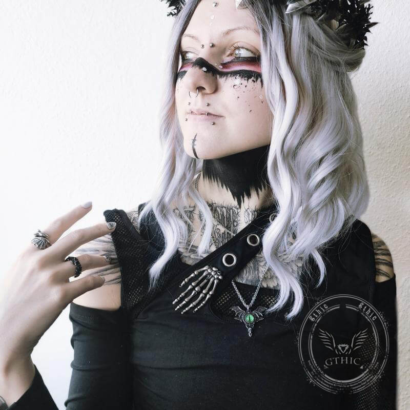 Skull Butterfly Demon Eye Stainless Steel Pendant