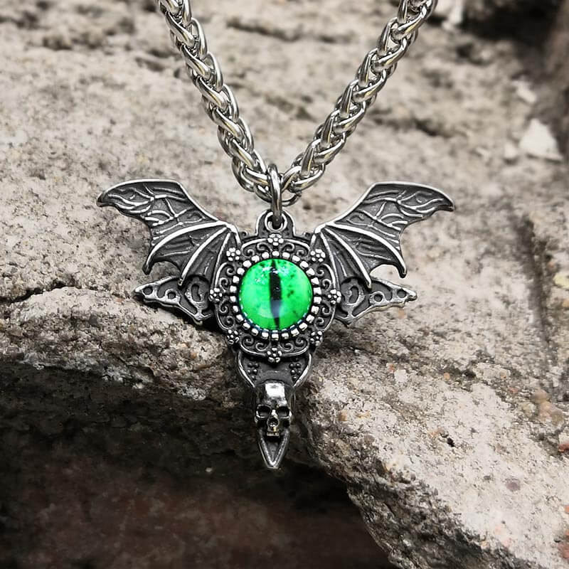 Skull Butterfly Demon Eye Stainless Steel Pendant | Gthic.com