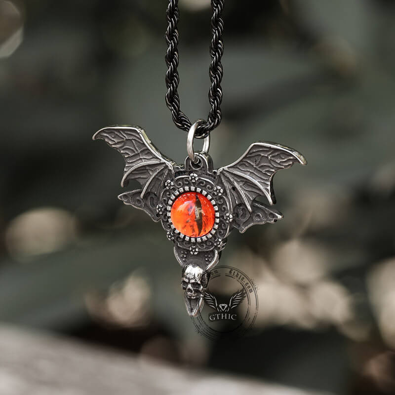 Skull Butterfly Demon Eye Stainless Steel Pendant