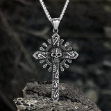 Skull Cross Stainless Steel Pendant Necklace 02/Gthic.com